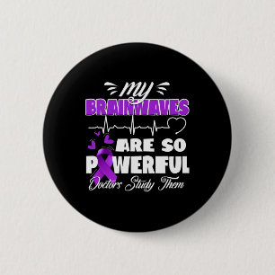 Epilepsiebewustzijn Hersen Golven Epileptische Kri Ronde Button 5,7 Cm
