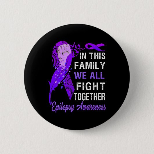 Epilepsiebewustzijn In deze familie vechten we sam Ronde Button 5,7 Cm (Voorkant)