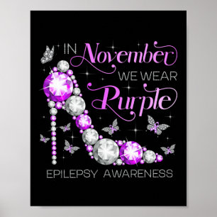 Epilepsiebewustzijn In November dragen we paarse b Poster