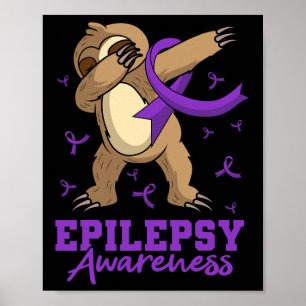 Epilepsiebewustzijn Luiaard Dabbing Epileptische E Poster