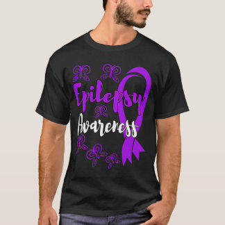 Epilepsiebewustzijn Maand Dag Paarse Lint Vlinder T-shirt