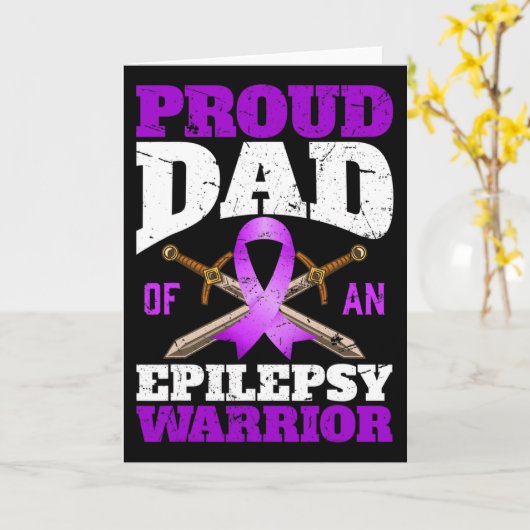 Epilepsiebewustzijn Maand Trots Vader Van Een Epil Kaart (Gele Bloem)
