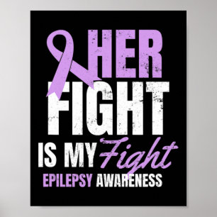Epilepsiebewustzijn ontwerp haar strijd mijn gesch poster