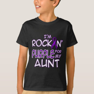 Epilepsiebewustzijn Rockin' Paarse Lint Voor Mijn T-shirt