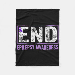 Epilepsiebewustzijn - Stop Epilepsie Paarse Epilep Fleece Deken