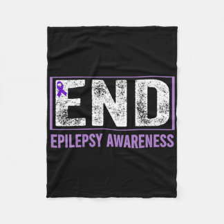 Epilepsiebewustzijn - Stop Epilepsie Paarse Epilep Fleece Deken