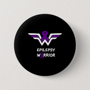 Epilepsiebewustzijn Warrior Ondersteuning Overleve Ronde Button 5,7 Cm