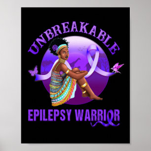 Epilepsiebewustzijn Zwarte Vrouwen Onbreekbare Kri Poster