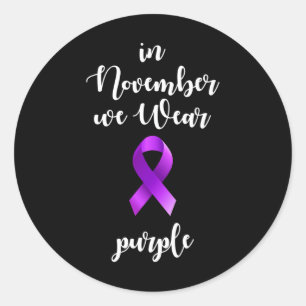 Epilepsiebewustzijnsmaand In November dragen we pa Ronde Sticker