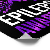 Epilepsy Awareness Butterfly Ribbon Poster (Hoek)