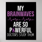 Epilepsy Awareness Costuum My Brainwaves Surviance Poster (Voorkant)