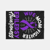 Epilepsy Awareness Disease Fun Epileptic Warrior S Fleece Deken (Voorkant (Horizontaal))