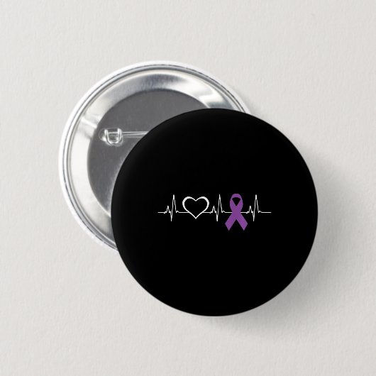 Epilepsy Awareness Epilepsy Awareness Heart  Ronde Button 5,7 Cm (Voorkant /achterkant)