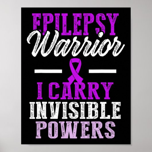 Epilepsy Awareness Epileptic Warrior Survivor 11  Poster (Voorkant)
