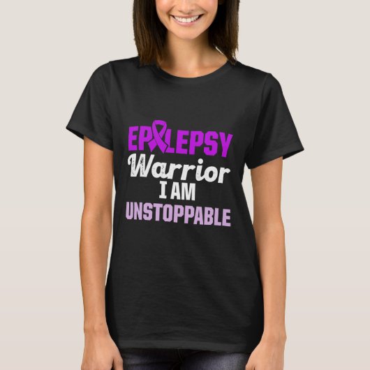 Epilepsy Awareness Epileptic Warrior Survivor 15  T-shirt (Voorkant)