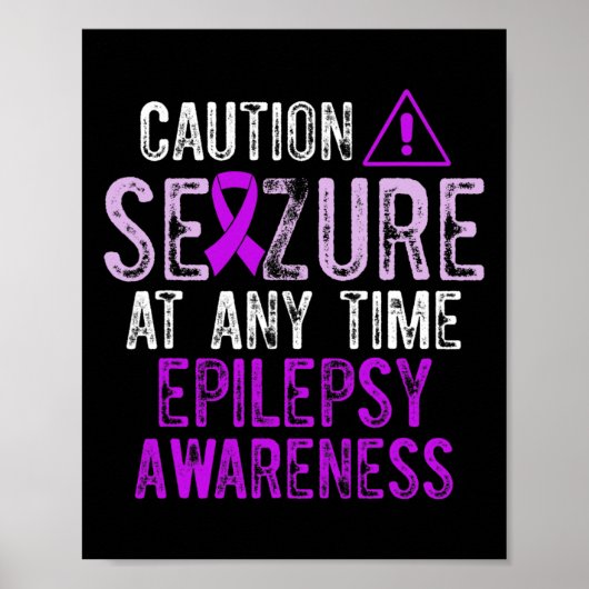 Epilepsy Awareness Epileptic Warrior Survivor 5  Poster (Voorkant)