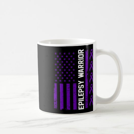 Epilepsy Awareness Epileptic Warrior Survivor 7 Koffiemok (Rechts)