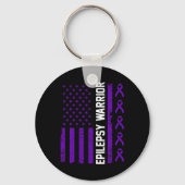Epilepsy Awareness Epileptic Warrior Survivor 7 Sleutelhanger (Voorkant)