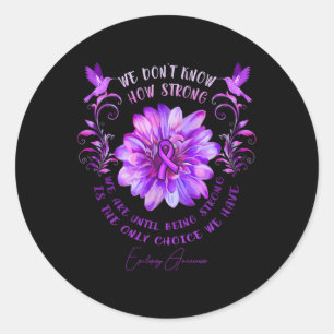 Epilepsy Awareness Flower We weten niet hoe sterk Ronde Sticker