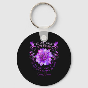 Epilepsy Awareness Flower We weten niet hoe sterk Sleutelhanger