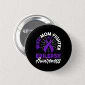 Epilepsy Awareness Fun Epileptic Warrior S Ronde Button 5,7 Cm (Voorkant /achterkant)
