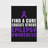 Epilepsy Awareness Fun Healthy Epileptic Warrior S Kaart (Voorkant)
