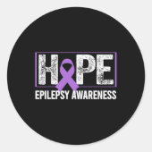Epilepsy Awareness - Hope Epilepsy Awareness Ronde Sticker (Voorkant)