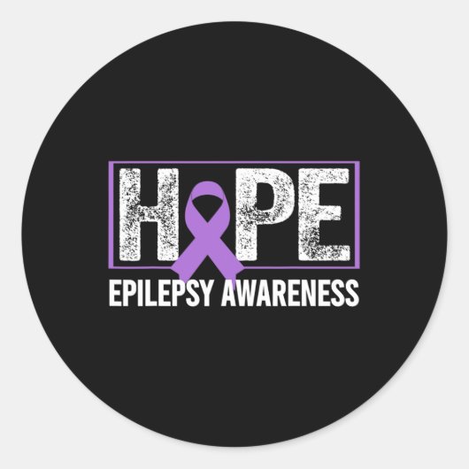 Epilepsy Awareness - Hope Epilepsy Awareness Ronde Sticker (Voorkant)