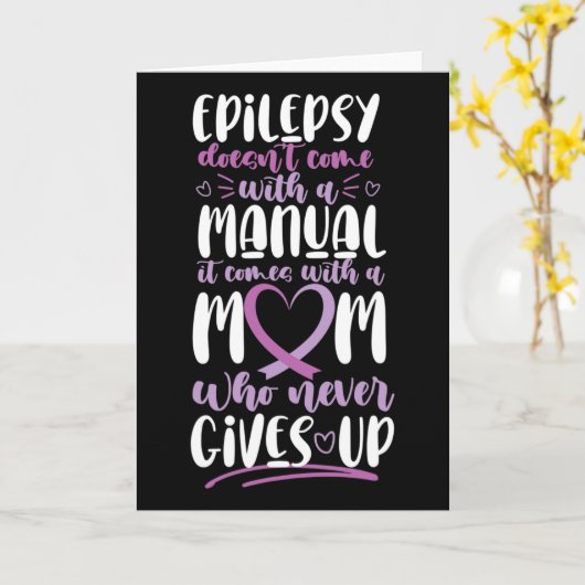 Epilepsy Awareness Mom Doesn't Come With A Manual Kaart (Gele Bloem)