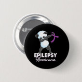 Epilepsy Awareness Month Dabbing Panda Epilepsy Aw Ronde Button 5,7 Cm (Voorkant /achterkant)