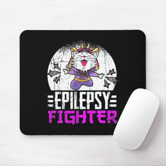 Epilepsy Awareness Month Ninja Cat Epilepsy Fight Muismat (Met muis)