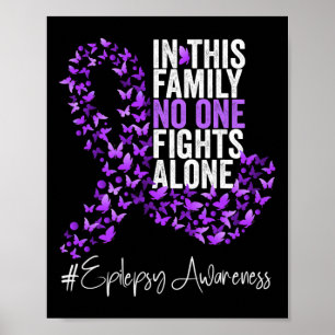 Epilepsy Awareness Month Paars Ribbon Poster