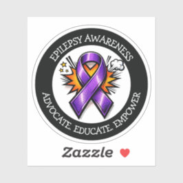 Epilepsy Awareness | Purple Awareness Ribbon Sticker