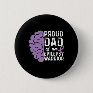 Epilepsy Awareness Ribbon Proud Dad of Epilepsy Ronde Button 5,7 Cm