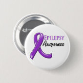 Epilepsy Awareness Ribbon Ronde Button 5,7 Cm (Voorkant /achterkant)
