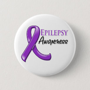 Epilepsy Awareness Ribbon Ronde Button 5,7 Cm