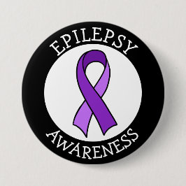 Epilepsy Awareness Ribbon Support Ronde Button 7,6 Cm