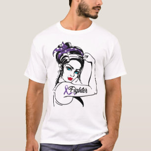Epilepsy Awareness Rosie Riveter Fighter Ribbon T-shirt