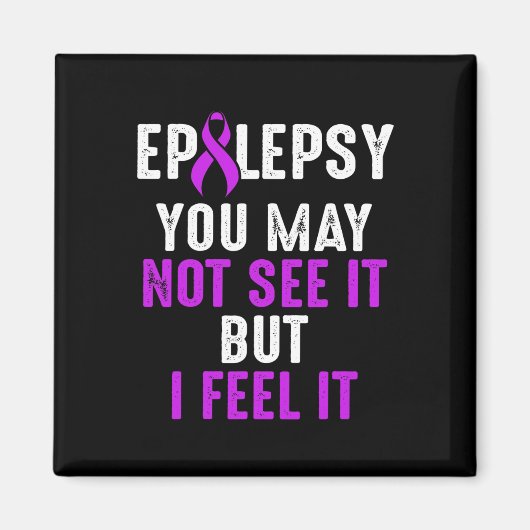Epilepsy Awareness See Epileptic Warrior Survivor  Magneet (Voorkant)