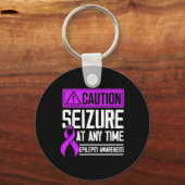 Epilepsy Awareness Seizure Epileptic Warrior Survi Sleutelhanger (Voorkant)