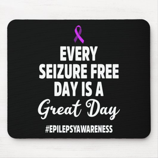 Epilepsy Awareness Seizure Free Epileptic Warrior  Muismat (Voorkant)