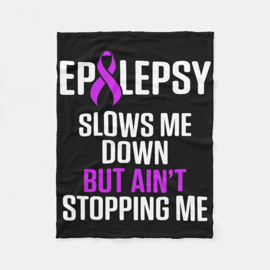 Epilepsy Awareness Slows Me Epileptic Warrior Surv Fleece Deken (Voorkant)