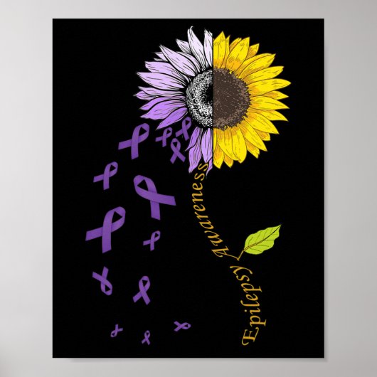 Epilepsy Awareness Sunflower  Poster (Voorkant)
