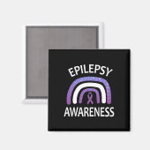 Epilepsy Awareness Survivor And Warrior Support  Magneet (Voorkant / Achterkant)