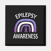 Epilepsy Awareness Survivor And Warrior Support  Magneet (Voorkant)