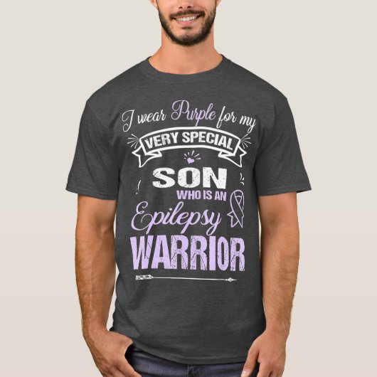 Epilepsy Awareness to Support Son Warrior Walk T-shirt (Voorkant)