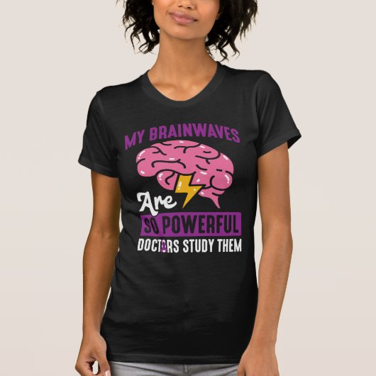 Epilepsy Awareness Unique Brain Disease Support T-shirt (Voorkant)