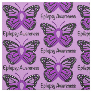 Epilepsy Awareness with Butterfly Ribbon Stof