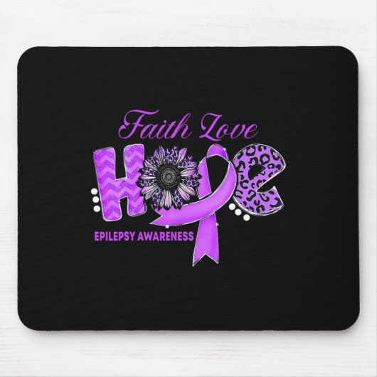 Epilepsy Awarenesshope Ribbon Sunflower  Muismat (Voorkant)