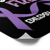Epilepsy Bewustheid 10 jaar Epilepsie Vrij lintje Poster (Hoek)